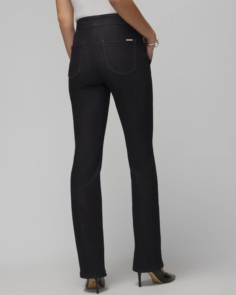 Curvy High Rise Sculpt Extended Bootcut Jeans | White House